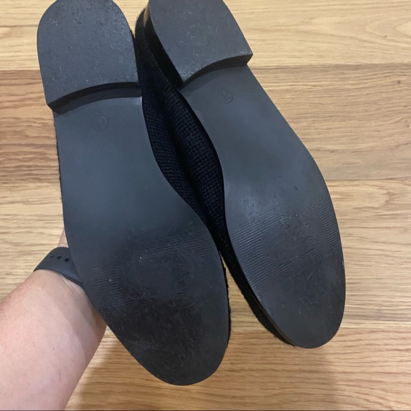 The Larkspur Collection Needlepoint Loafers Monogram NAF FAN NFA Black Blue 7.5 - Picture 10 of 11